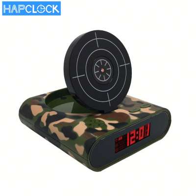 Target Laser Shooting Gun LCD Screen Alarm Clock GUN Alarm Clock Toys Clock